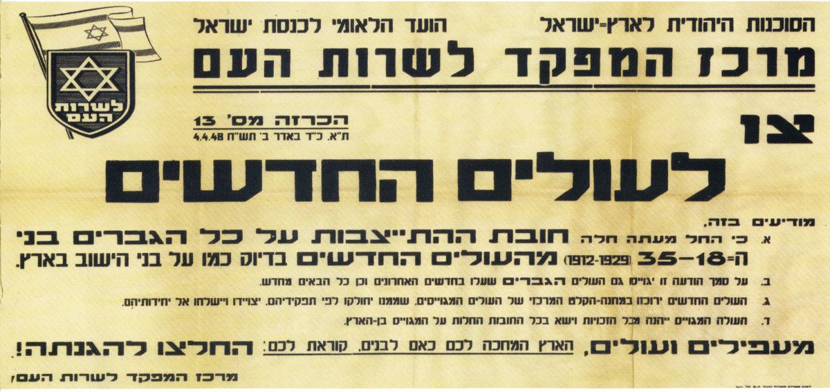 קריאה להציל ! קריאה להתגייס !